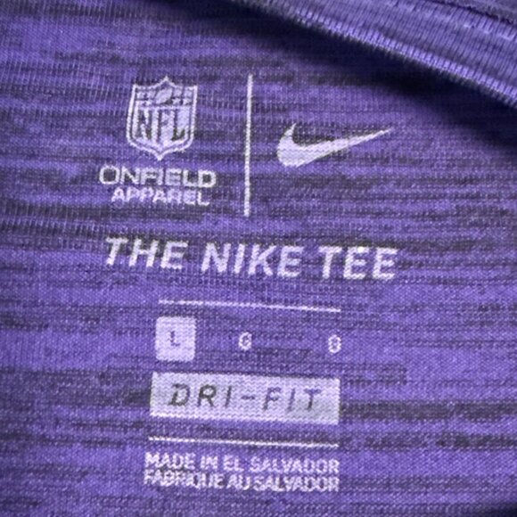 Baltimore Ravens Nike Dri-Fit Performance Shirt NFL Onfield Apparel Purple LARGE - Picture 5 of 11
